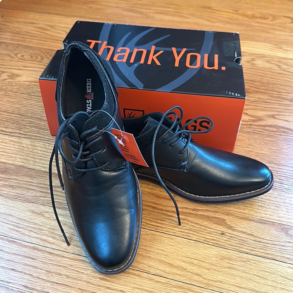 Boy’s Deer Stags dress shoes; Size 6M; black; NWT